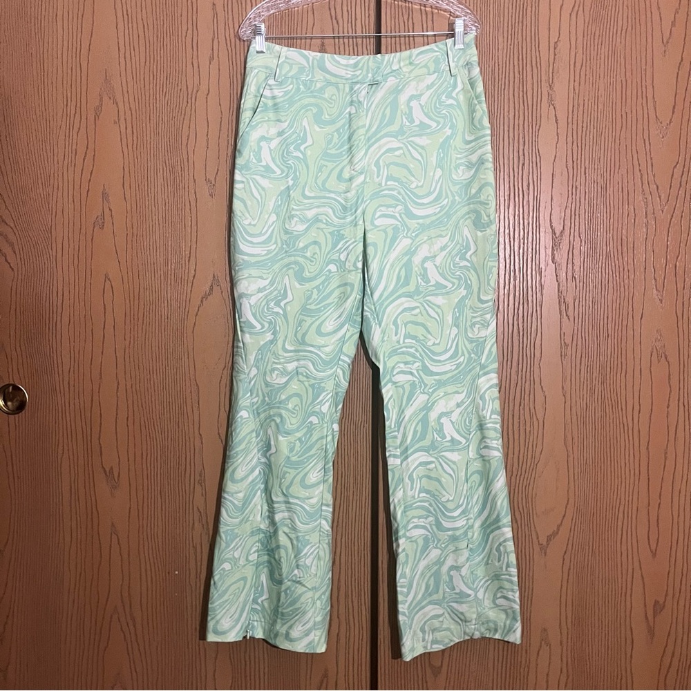 House of Sunny Swirl Green Pants